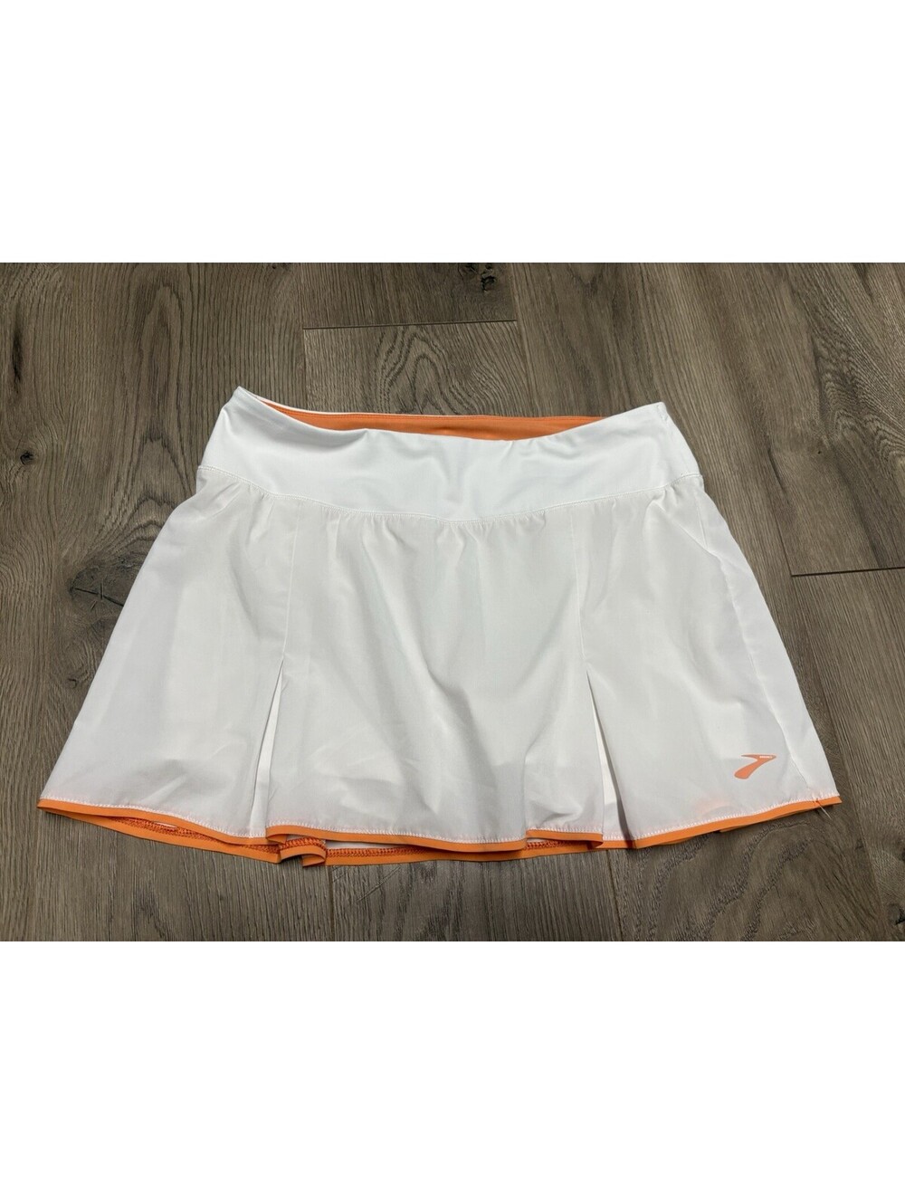 Brooks Running Skort White Pull On Outdoor Pickleball Tennis Pockets Women Med